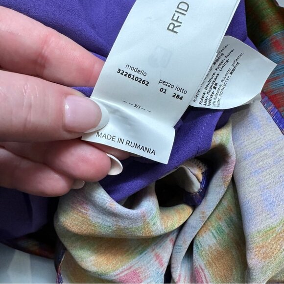 NWT Marella Rank Satin Plaid Wrap Dress size 2 - Picture 13 of 13